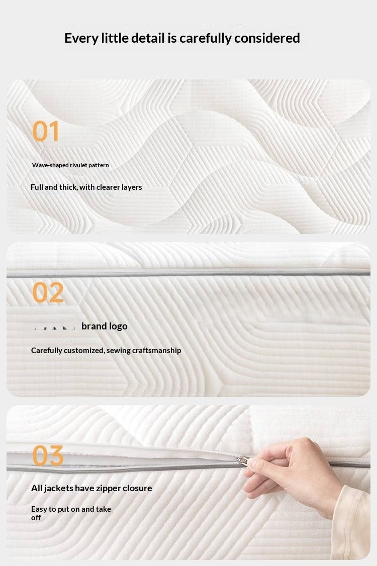 Zero-Glue Bedroom Mattress — Natural Anti-Mite, Breathable, Spring Back Support, Firm Support Mattress