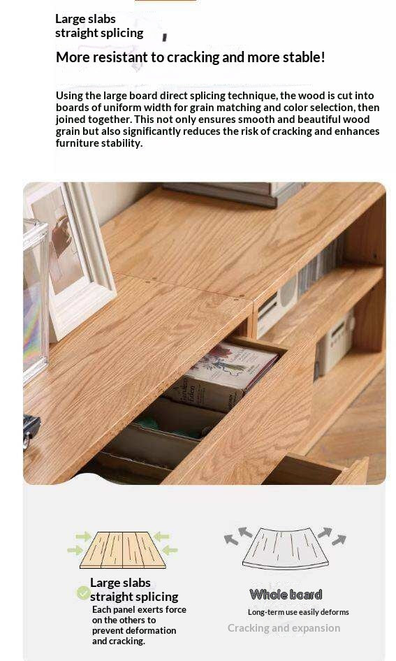 Oak, Ash Solid Wood Modern Free Combination Storage Bookcases