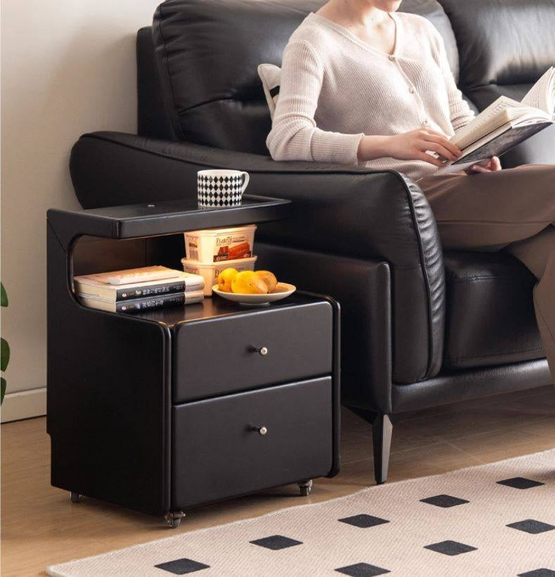 Solid RubberWood Multi Functional Nightstand.