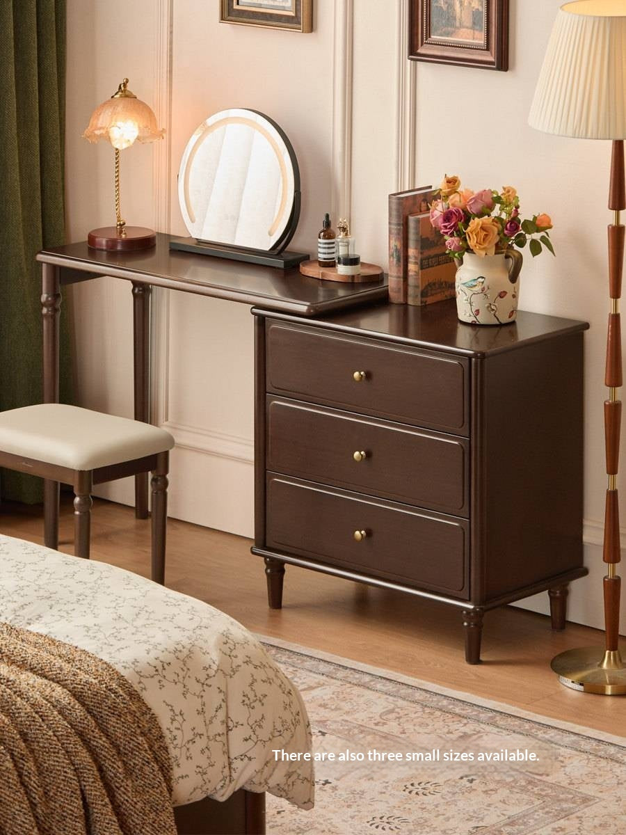 Poplar Solid Wood American Retro Style Bedroom Storage Cabinet
