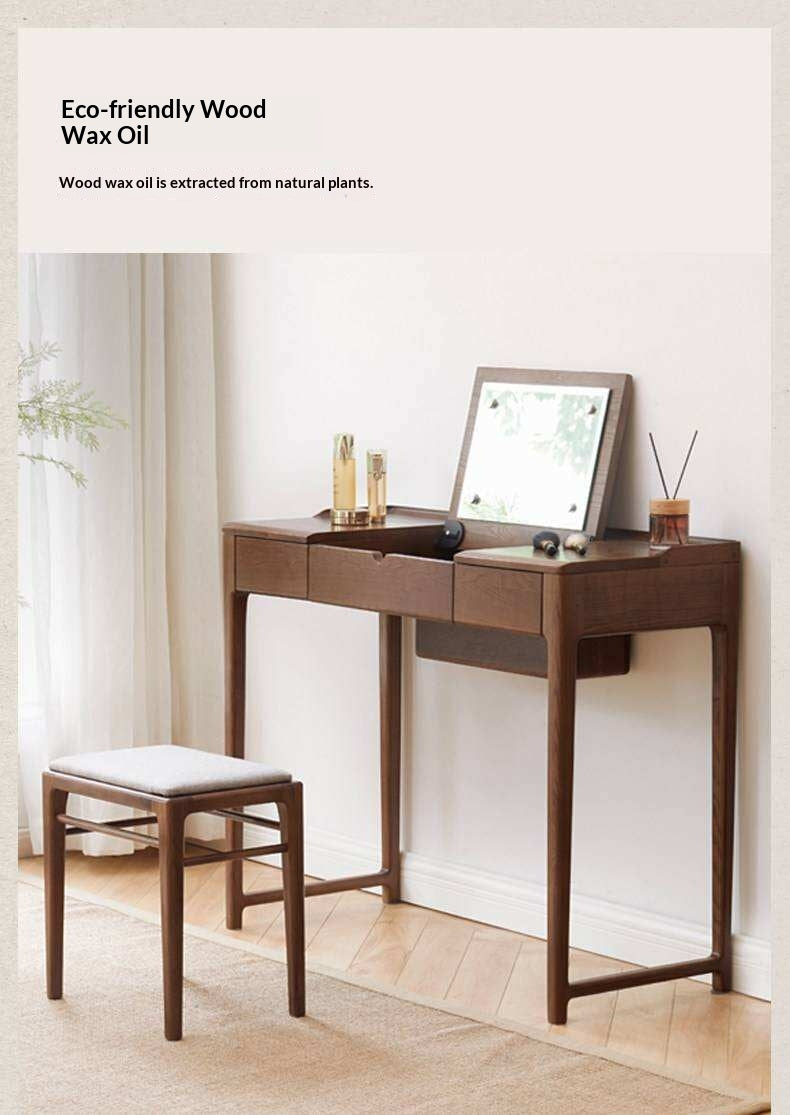 ASh Solid Wood Makeup Stool