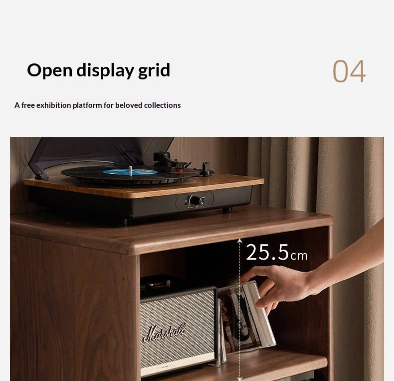 Black Walnut Solid Wood Accent side Cabinet with Mixed-Tone Finish