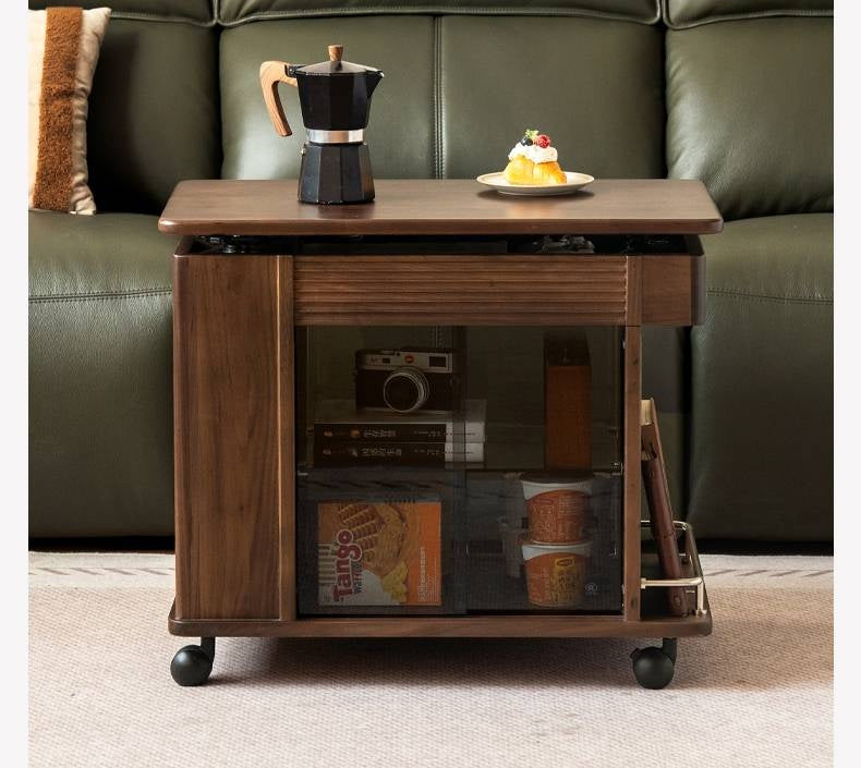 Black Walnut Solid Wood Italian Light Luxury Style Side Table