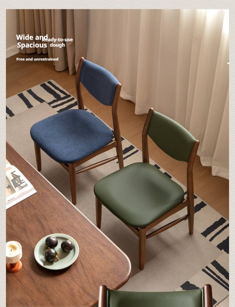 4 pcs -Solid RubberWood Dining Chair Upholstered Dining Chair, Danish Modern