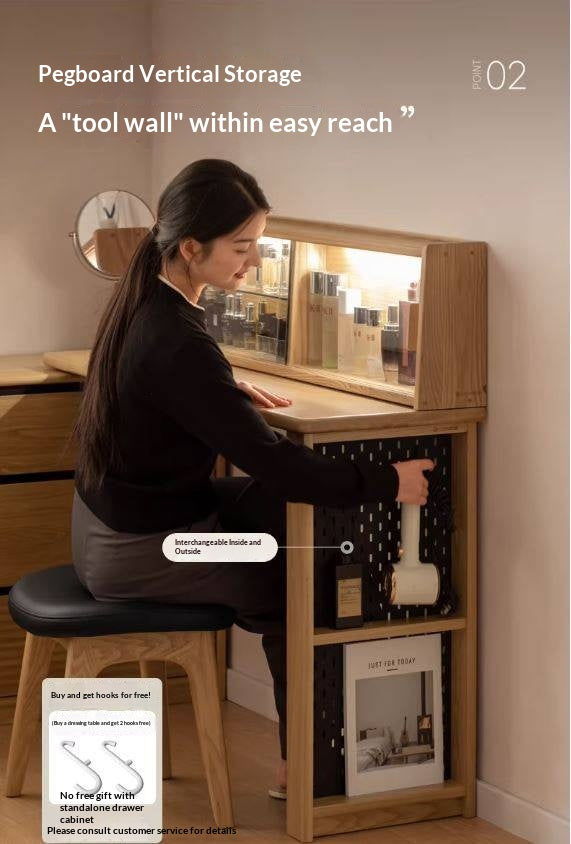 Ash Solid Wood Modern Minimalist Vanity Table