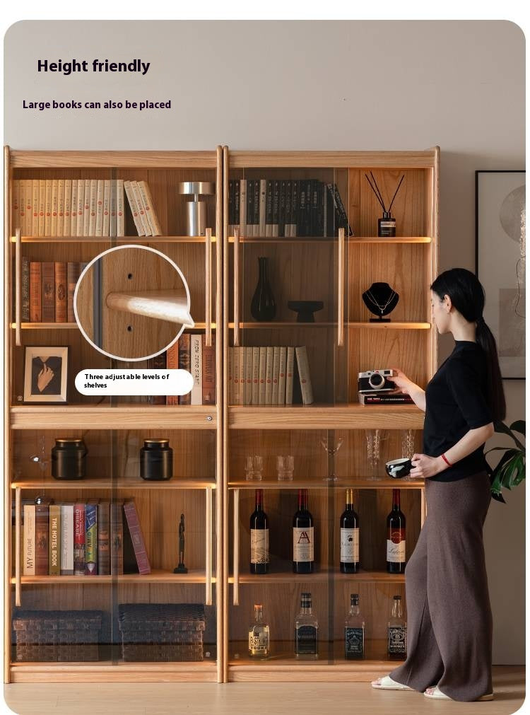 Oak Solid Wood Modern Bookcase