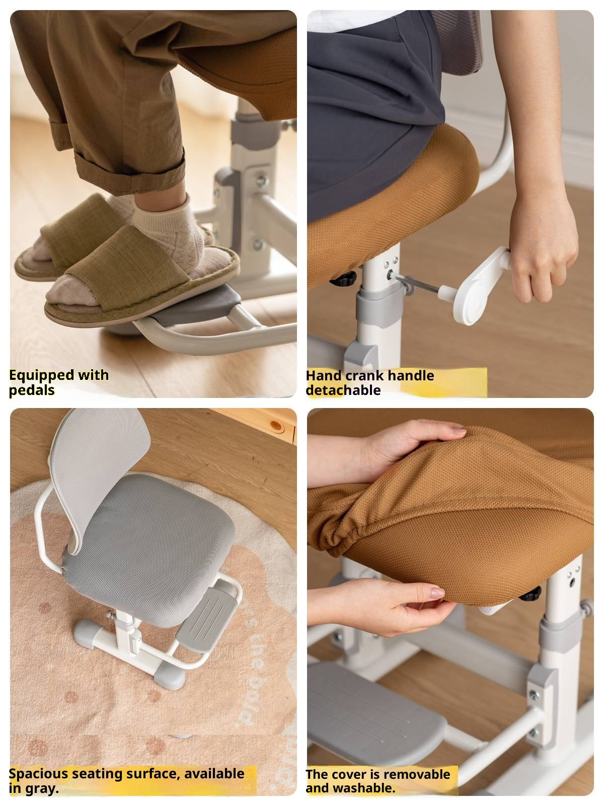 Ergonomic Height-Adjustable Kids Study Chair with Mesh Back and Footrest
