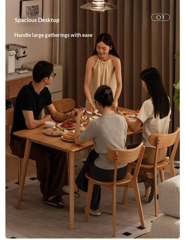 Oak Solid Wood Modern Dining Table