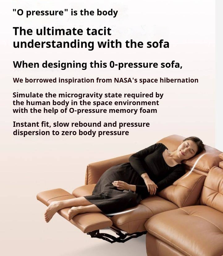 Leather Electric Luxury High Backrest Sofa