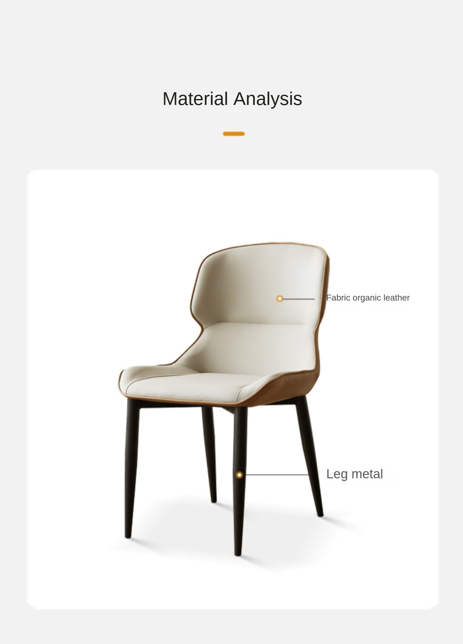 2 pcs set-Organic leather Soft chair-
