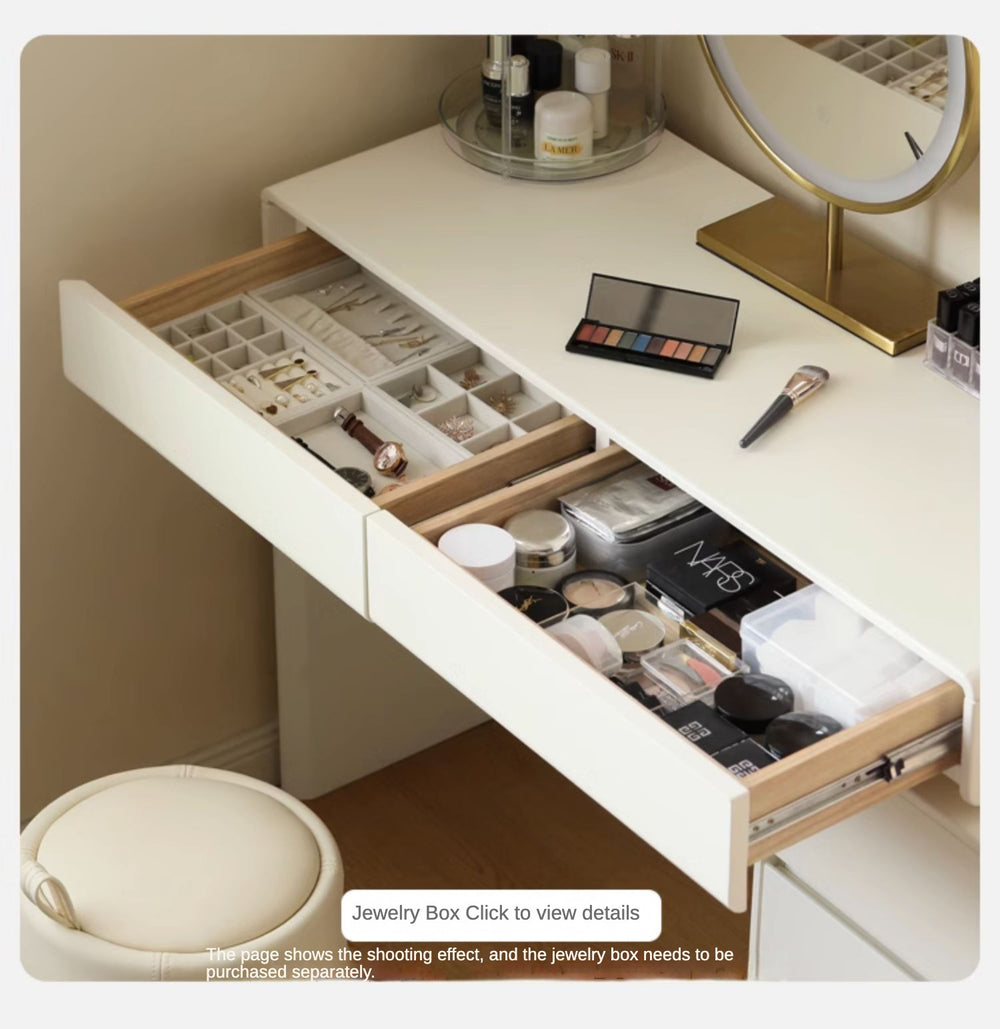 Beauty Table Rack solid wood makeup table bedroom simple telescopic dressing table cream ...
