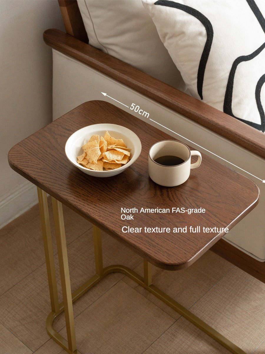Oak solid wood Iron Side table -