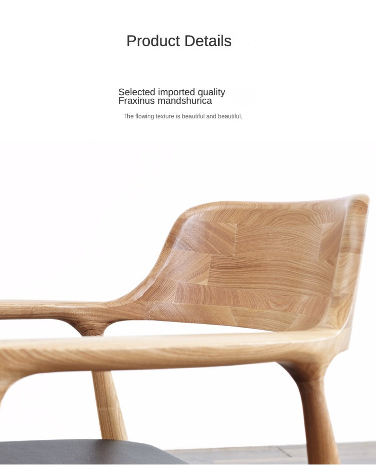Elegant Armchair Ash solid wood+
