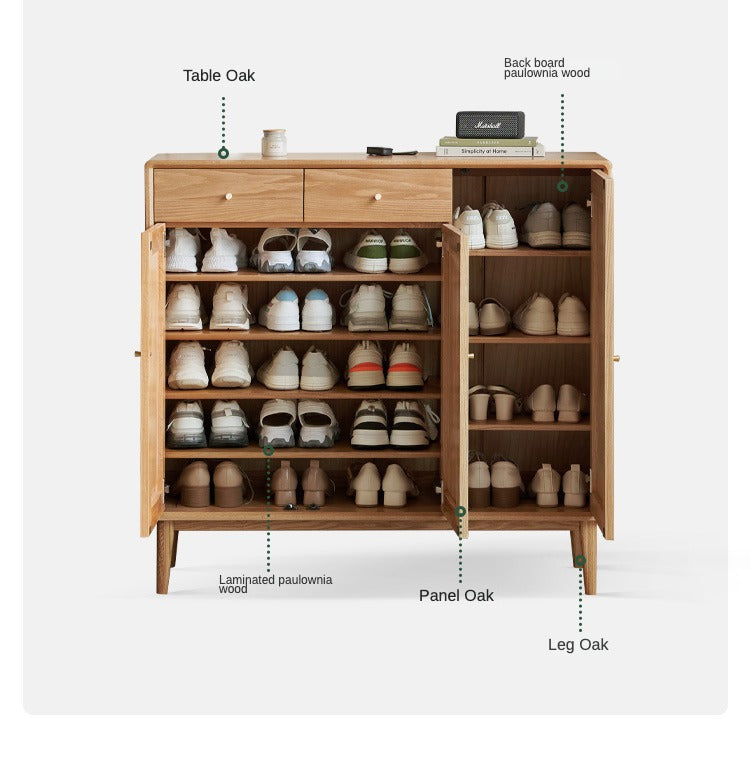 Shoe Cabinet Oak solid wood"+