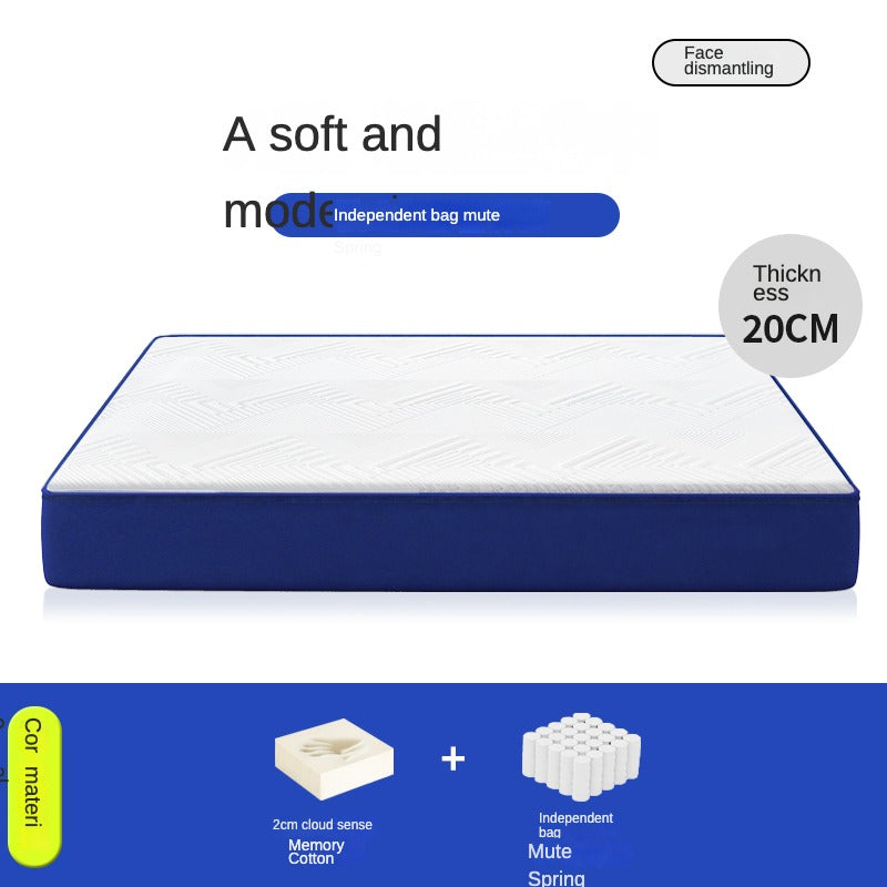Spring latex cushion Blue memory foam dual-sided mattress