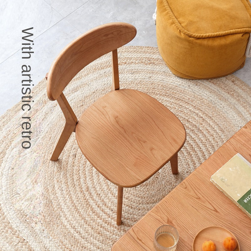 Cherry wood dining chair"