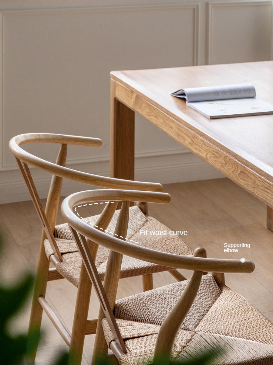 Rope Wishbone Chair Ash solid wood-