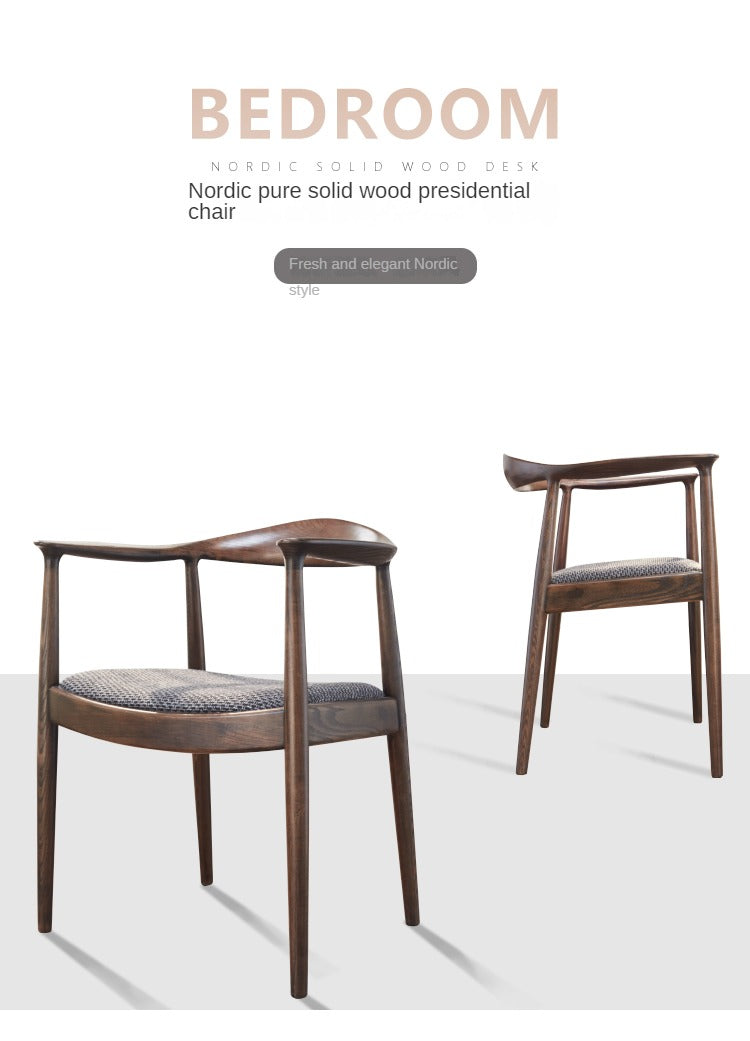 Ash solid wood presidential chair-