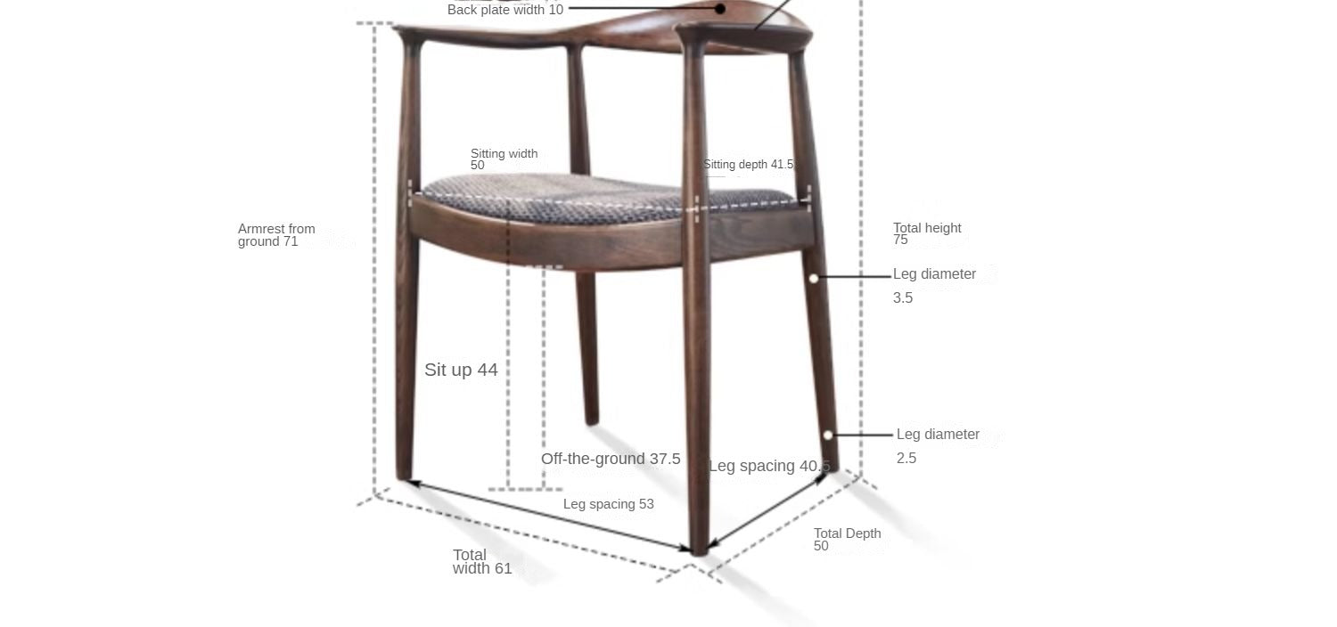 Ash solid wood presidential chair