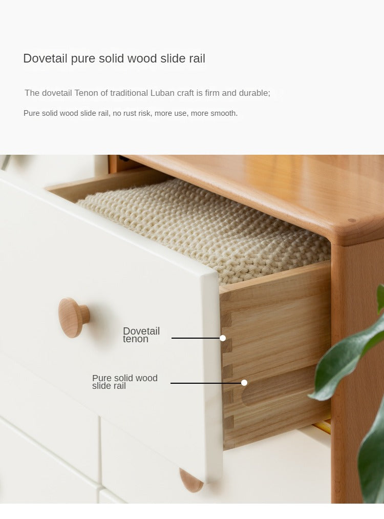 Beech solid wood drawer porch storage cabinet)