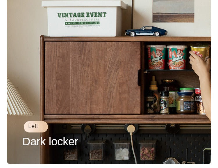 Black walnut solid wood Sideboard, Buffet cabinet,