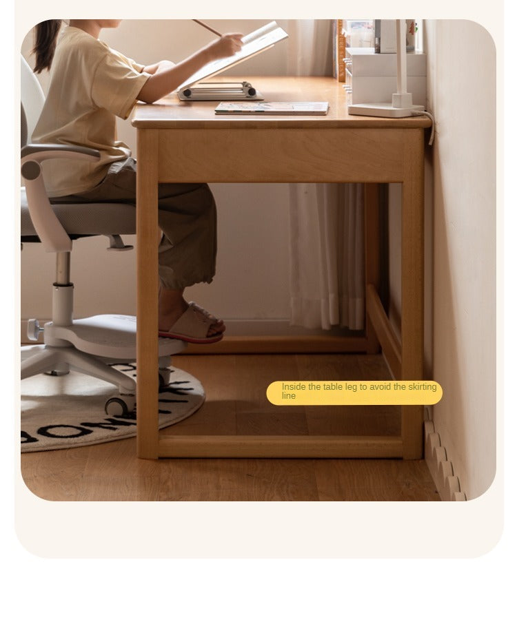 Beech Solid Wood Children's Large Desktop desk "