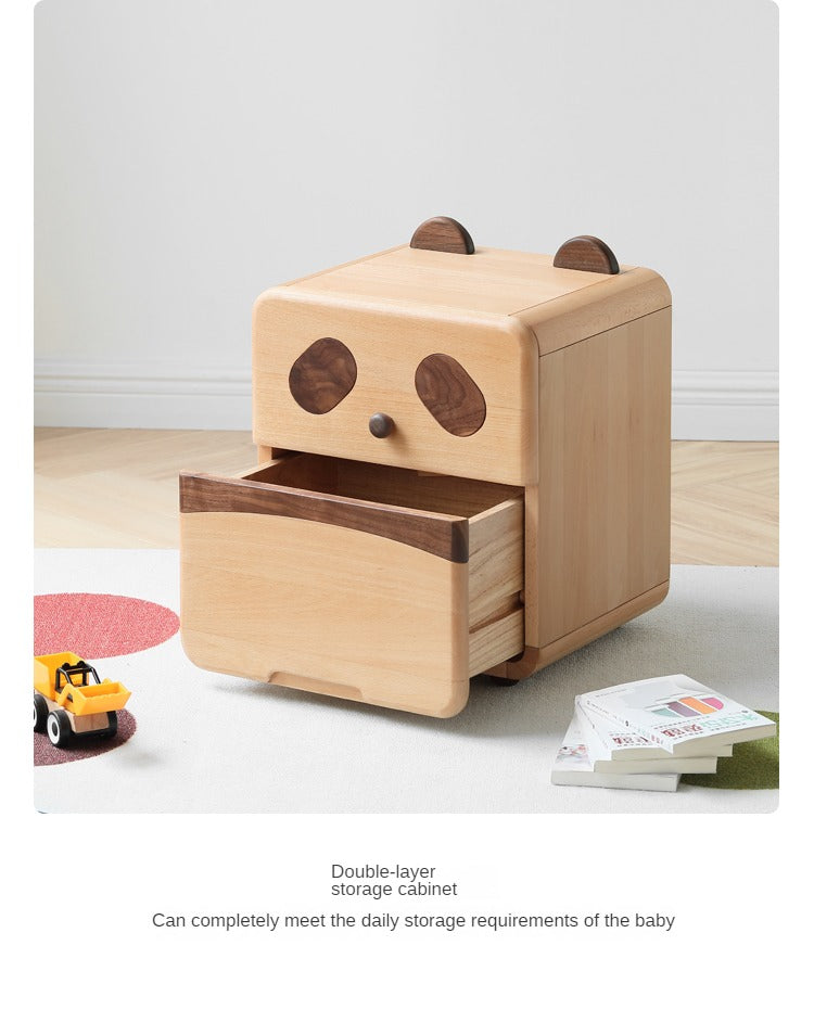 Cartoon nightstand beech solid wood"