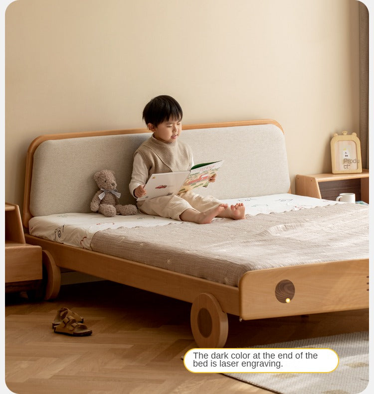 Cartoon Car Bed Beech solid wood")