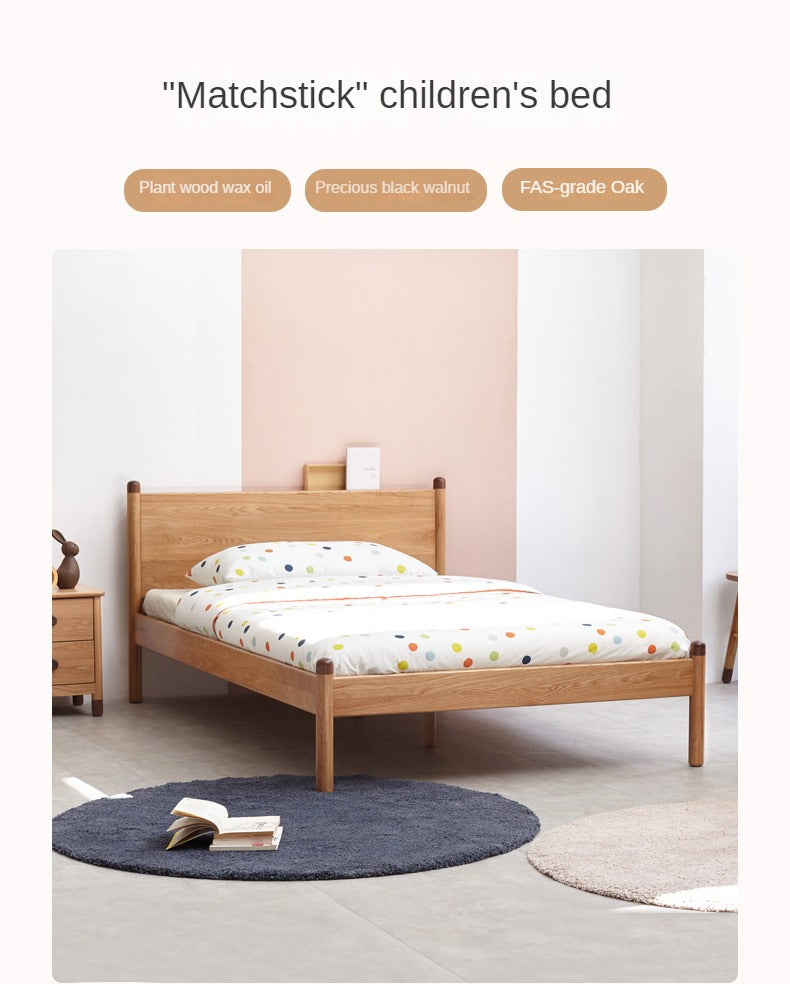 Kids bed oak solid wood"