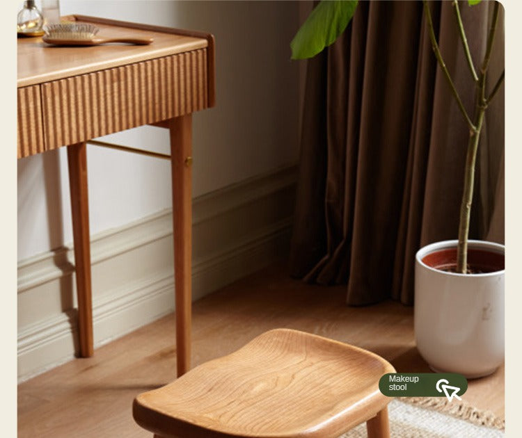 Cherry Wood Retro Dressing Table Cabinet Integrated :