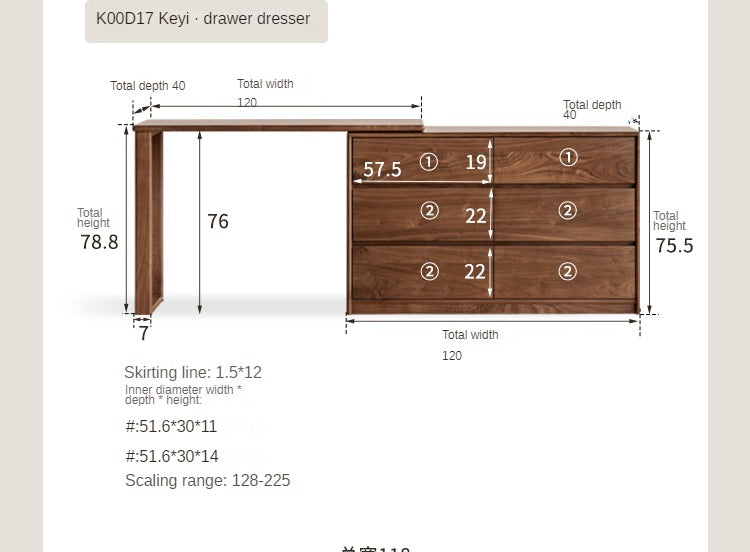 Black walnut solid wood leather bed bedroom black walnut furniture combination set