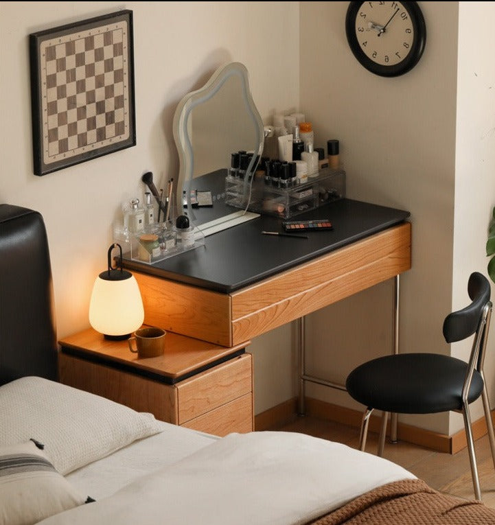 Cherry Wood Retractable Dressing Table :