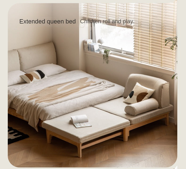 Sitting-bed foldable sofa Oak solid wood
