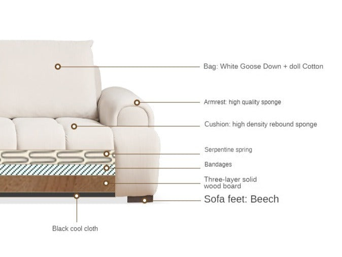 Cream Wind Cat Scratch Cloth goose down Sofa)