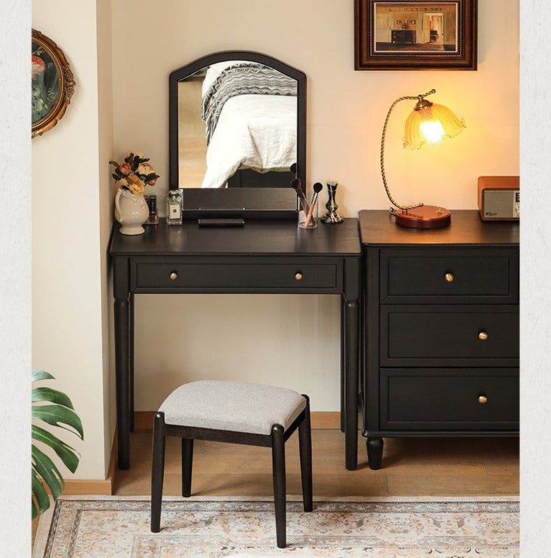 Oak Solid Wood American Retro Dressing Table :