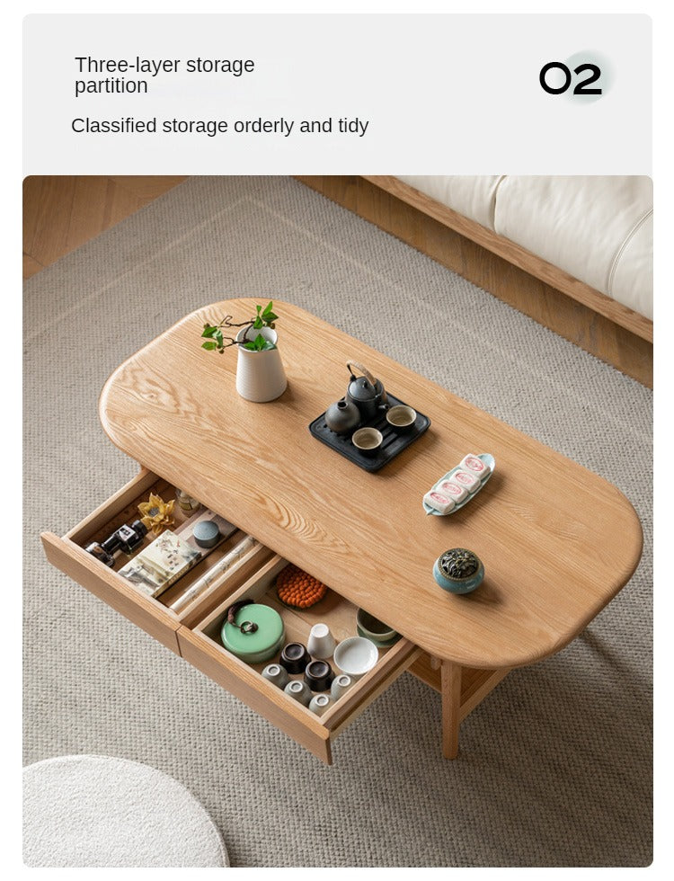 Ash, Oak solid wood Coffee table: