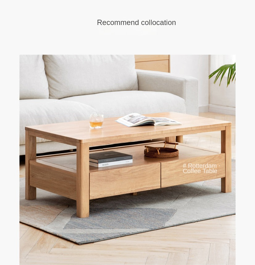 OAK solid wood North American Coffee table -