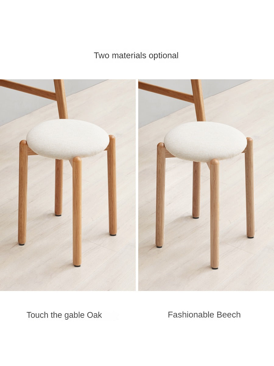 Oak, Beech solid wood Makeup stool