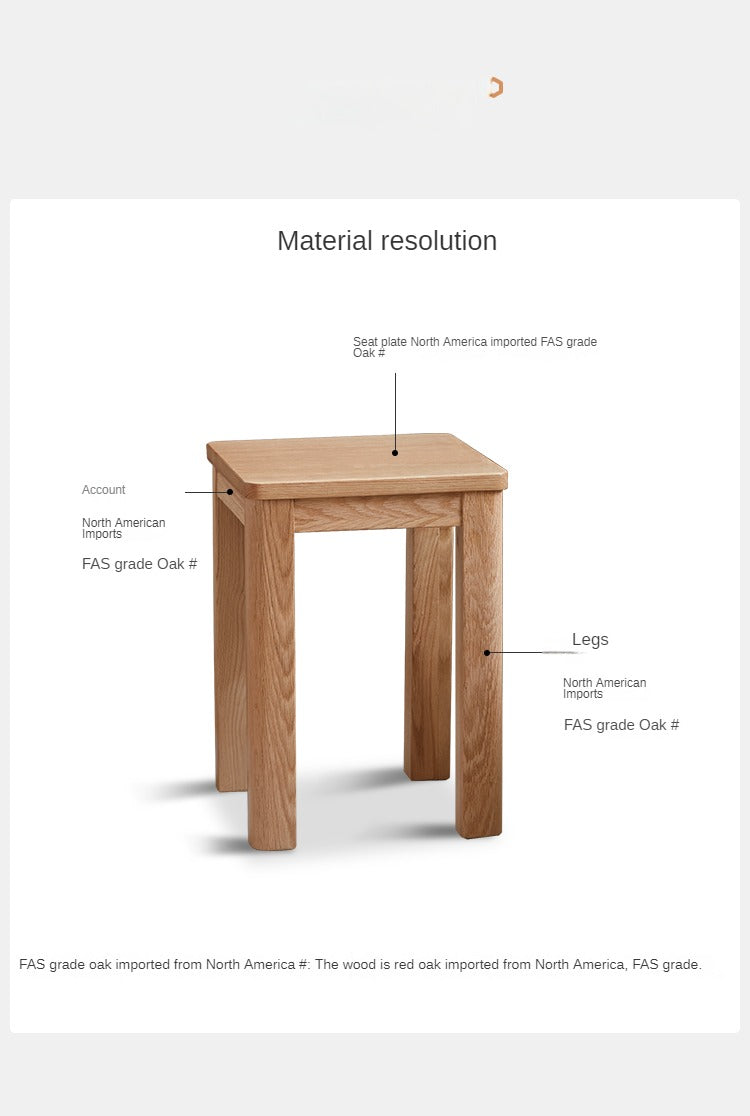 Oak Solid Wood Stool