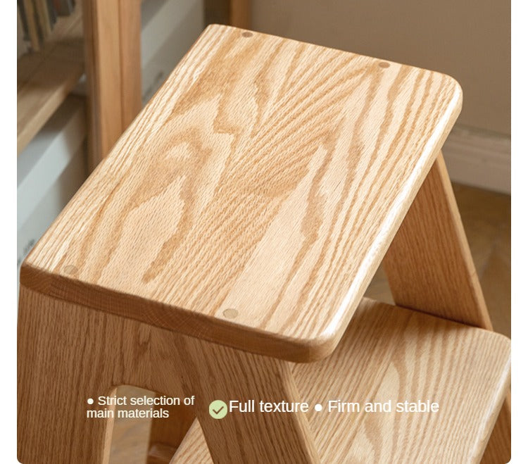 Oak Solid Wood Step Stool: