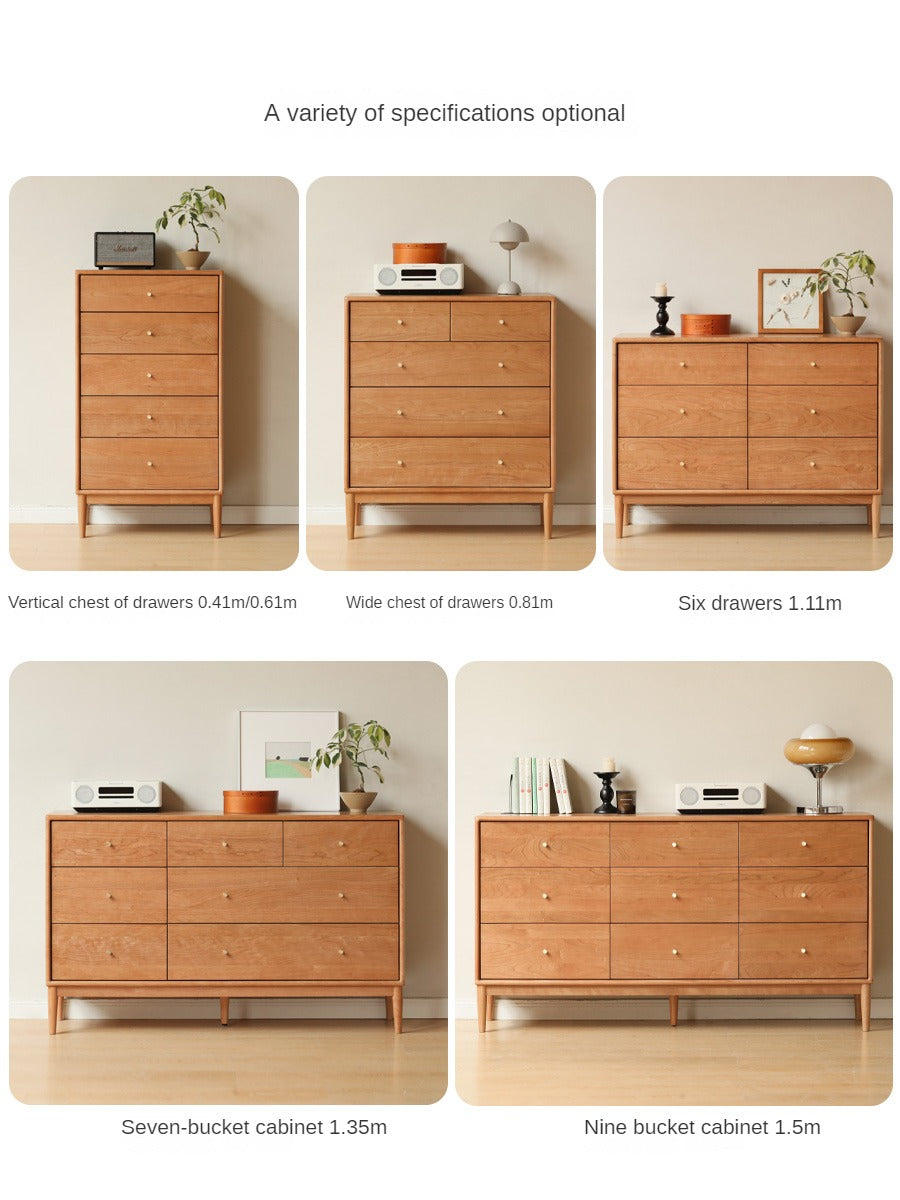 Cherry Wood Chest of Drawers: