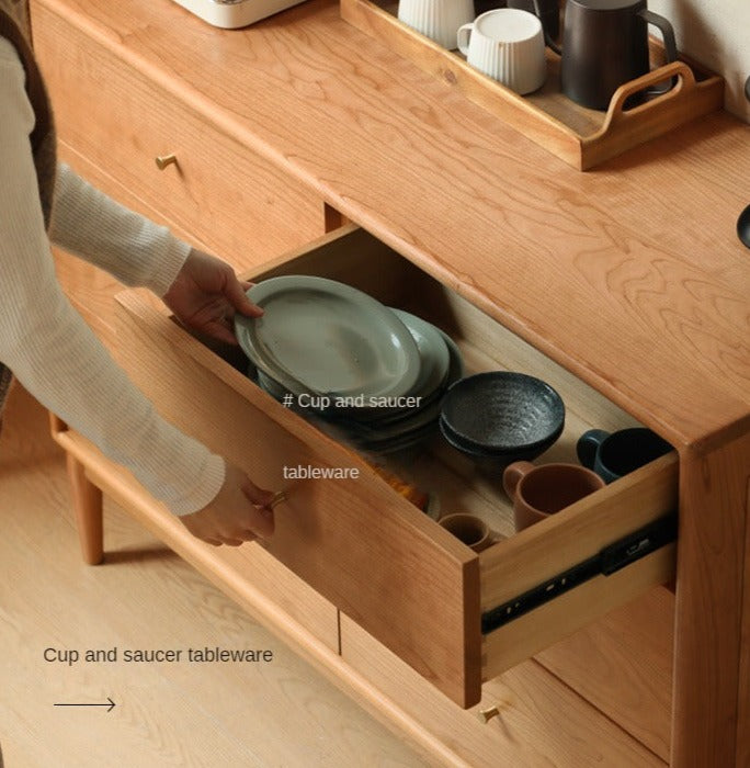 Cherry Wood Chest of Drawers: