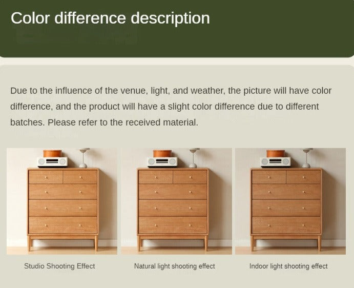 Cherry Wood Chest of Drawers: