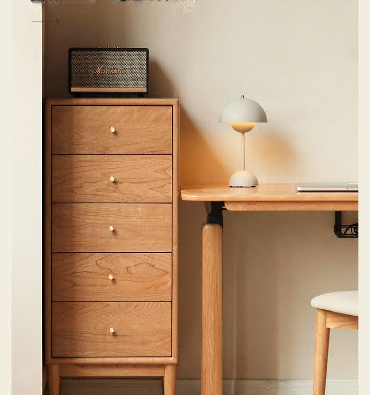 Cherry Wood Chest of Drawers: