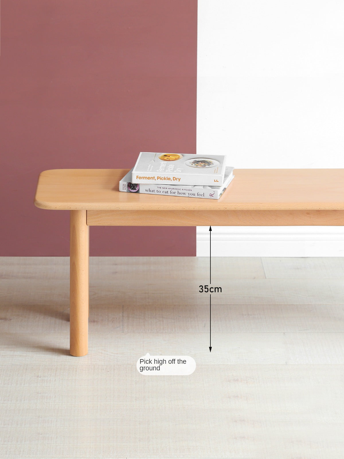 Beech Solid Wood Bench"