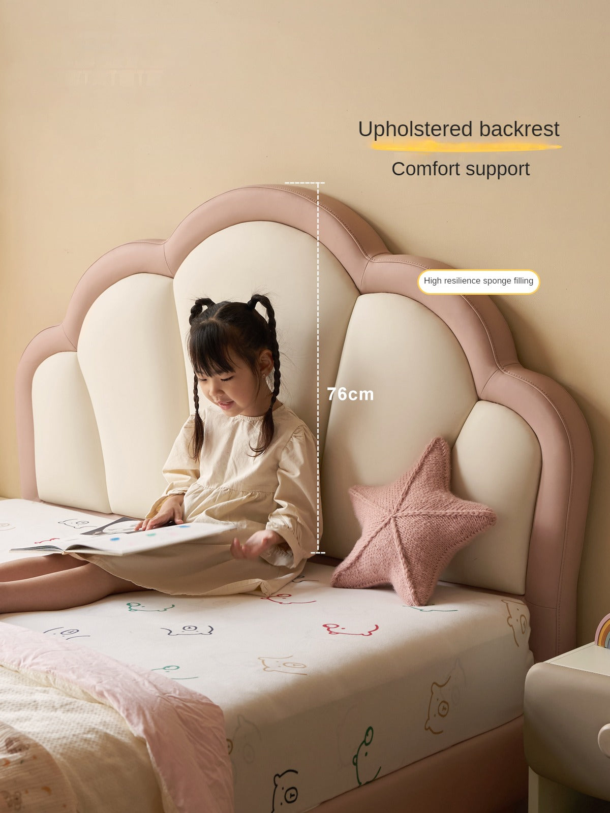 Organic Leather kid's Bed princess bed<