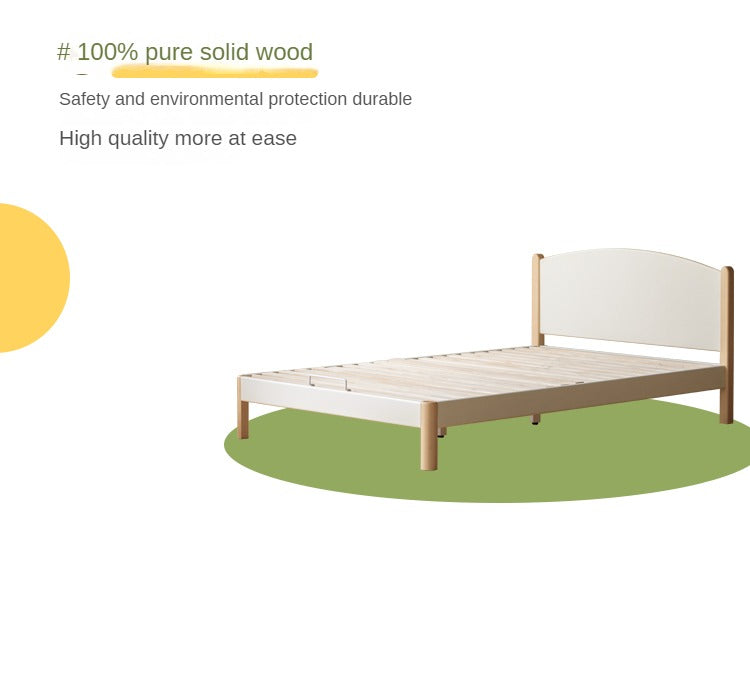 Poplar Solid Wood Children's Bed White<