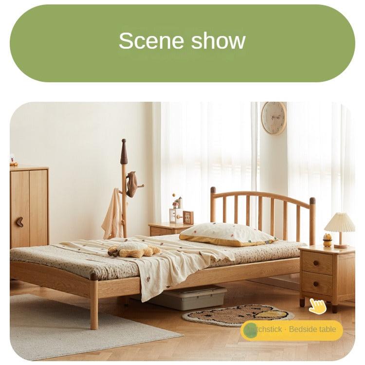 Oak solid wood Match stick vertical strip bed<