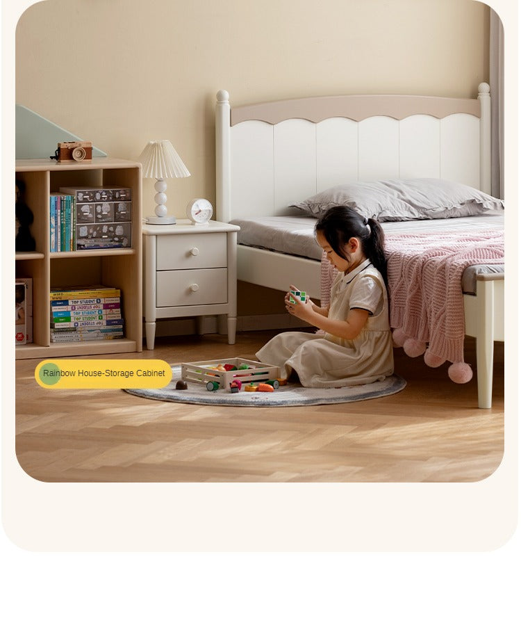 Poplar Solid Wood Children's Modern Bed<