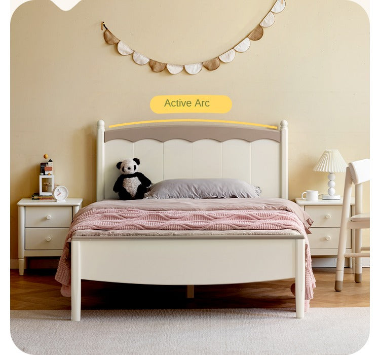 Poplar Solid Wood Children's Modern Bed<